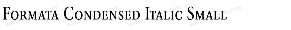 Formata Condensed Italic Small Caps & Oldstyle Figures字体转换